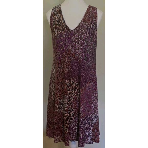 Anne Klein Lined Shift Dress Paisley Floral Print Multicolor Sleeveless Sz 4 - Picture 1 of 7